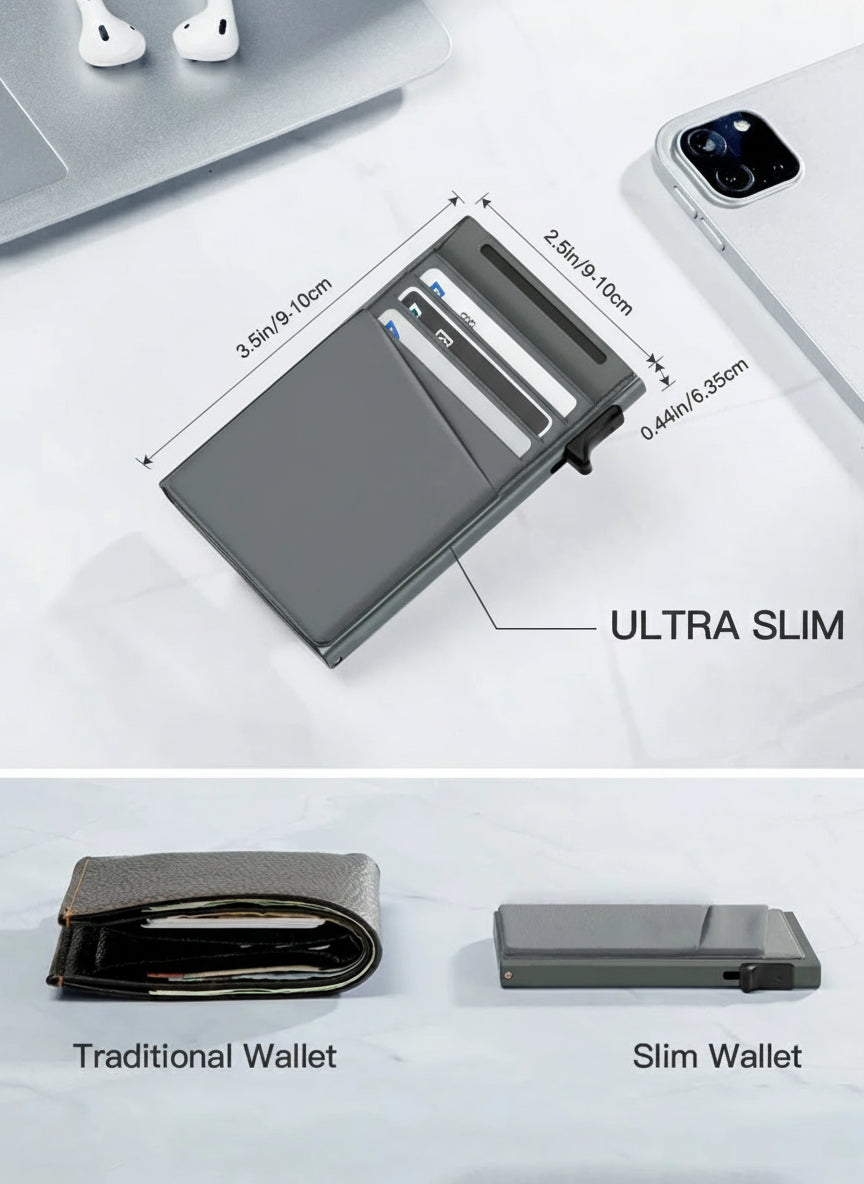Urban Atlas Anti-theft Cards Protectors Card Holder Minimalist Smart Wallet RFID