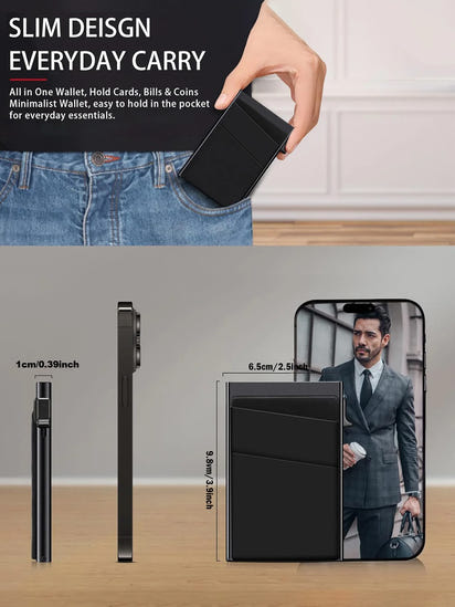 Urban Atlas Anti-theft Cards Protectors Card Holder Minimalist Smart Wallet RFID