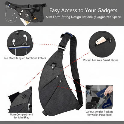 Urban Atlas Anti-Theft Small Chest Bag Cross Body Bags