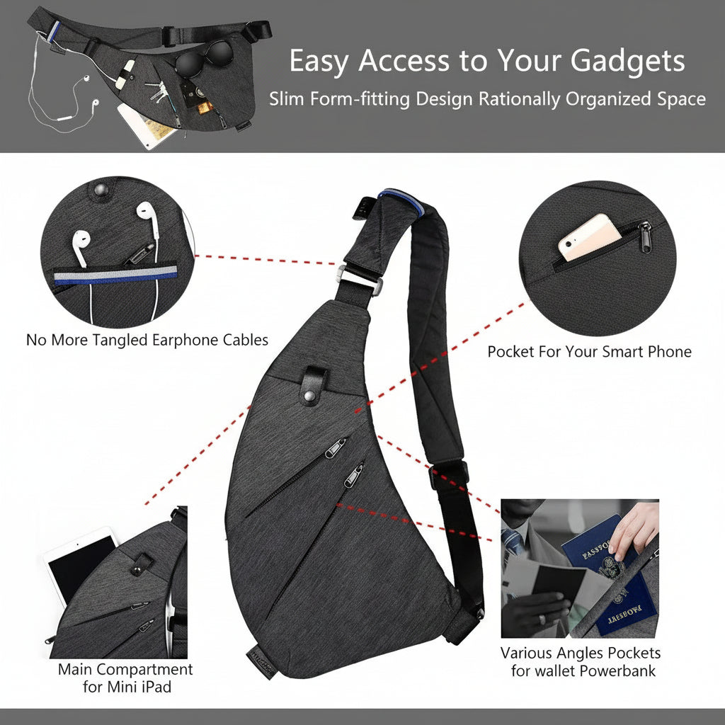 Urban Atlas Anti-Theft Small Chest Bag Cross Body Bags